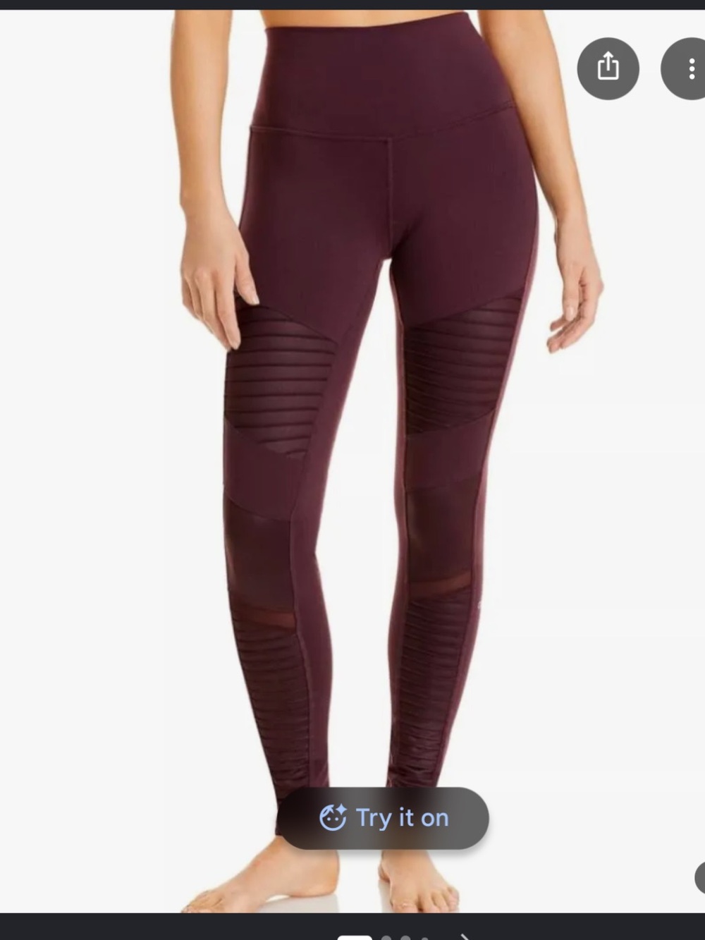 ALO Yoga Oxblood Moto Leggings